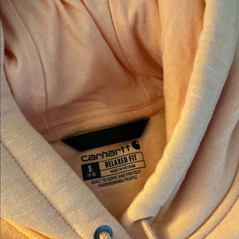 Carhartt Orange Sweater with Hood and Logo - Picture 2 of 3